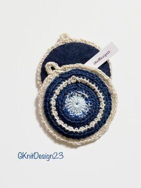 Crochet Pot Holders, Handmade Farmhouse Gift, Thick Pot Holders